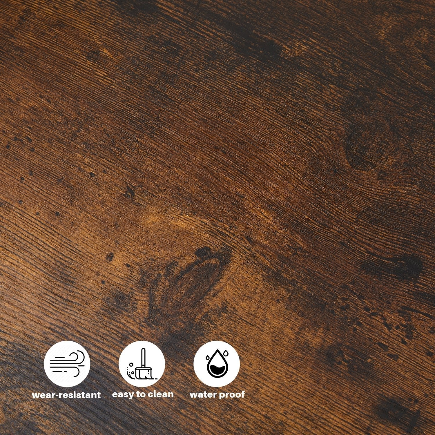 Eyve Industrial Wood Livingroom Side Table [Charging Station]