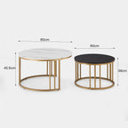 Lepore Marble Nesting Coffee Table Set