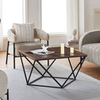 Mayme Industrial Coffee Table [Oak Pattern] [MDF]