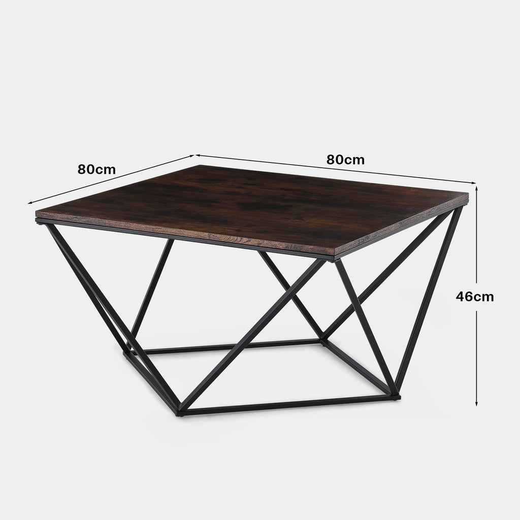 Mayme Industrial Coffee Table [Oak Pattern] [MDF]