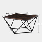 Mayme Industrial Coffee Table [Oak Pattern] [MDF]