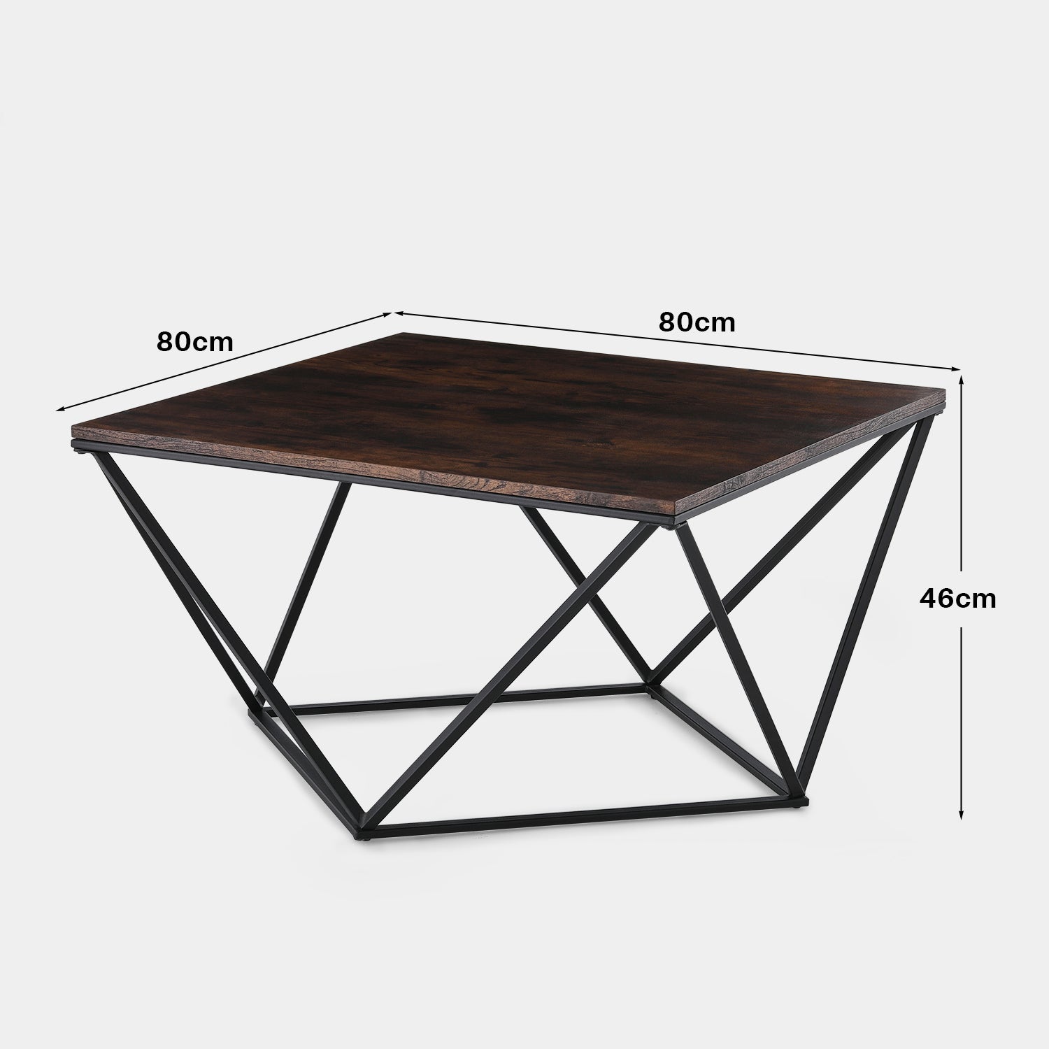 Mayme Industrial Coffee Table [Oak Pattern] [MDF]
