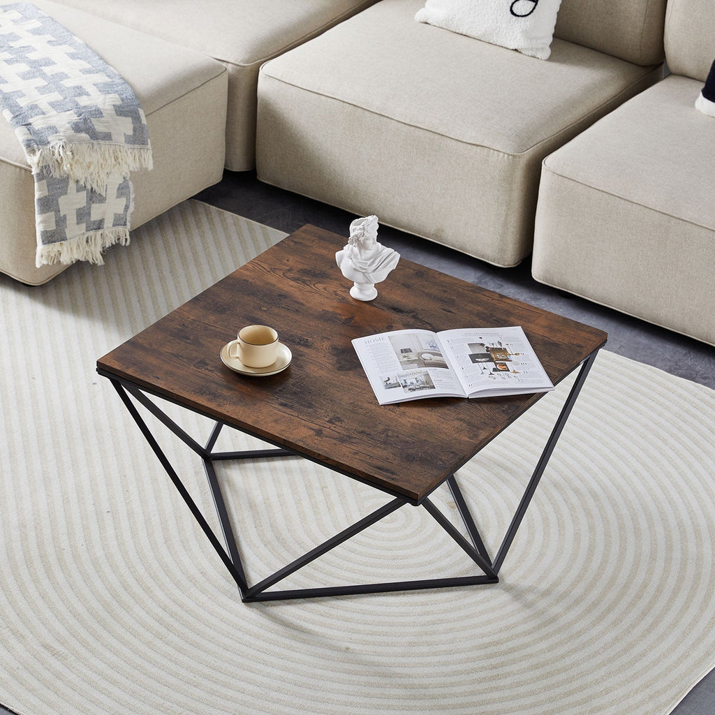 Mayme Industrial Coffee Table [Oak Pattern] [MDF]