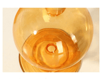Orange Glass Candle Holders