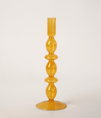 Orange Glass Candle Holders