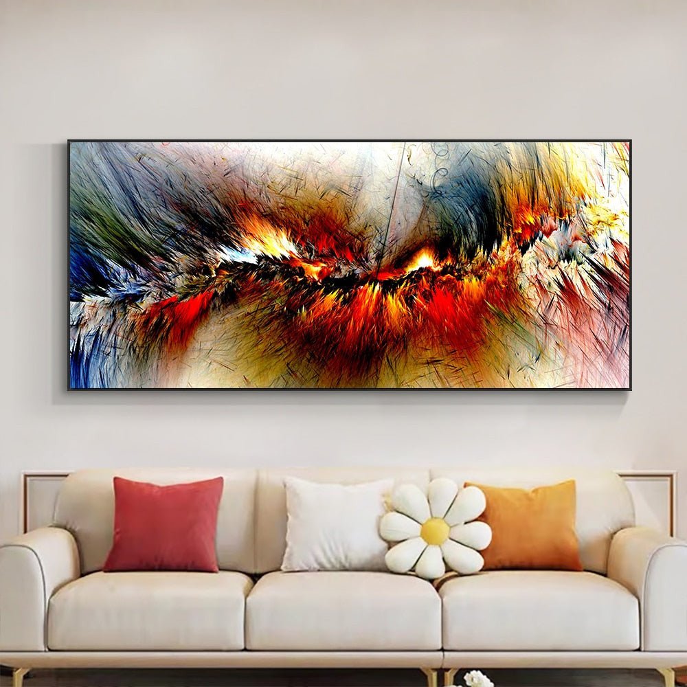 Technicolour Abstract Canvas Art