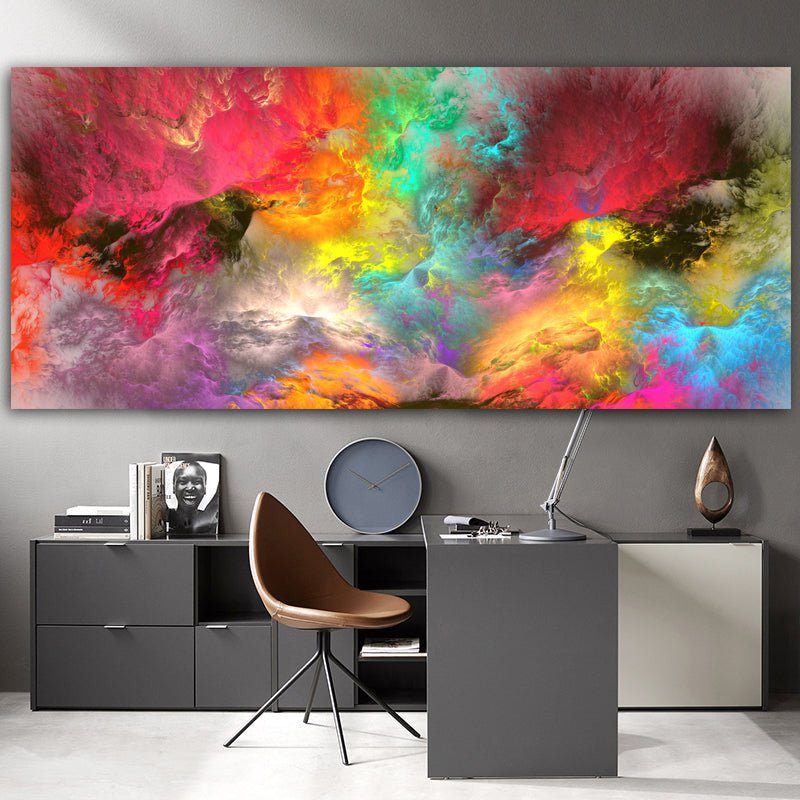 Technicolour Abstract Canvas Art