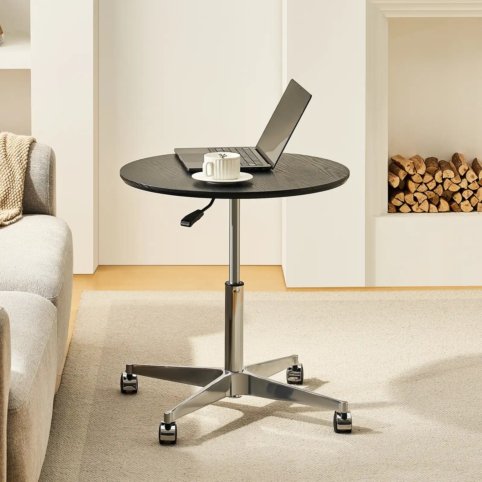 Vesna Round Side Table on Castors