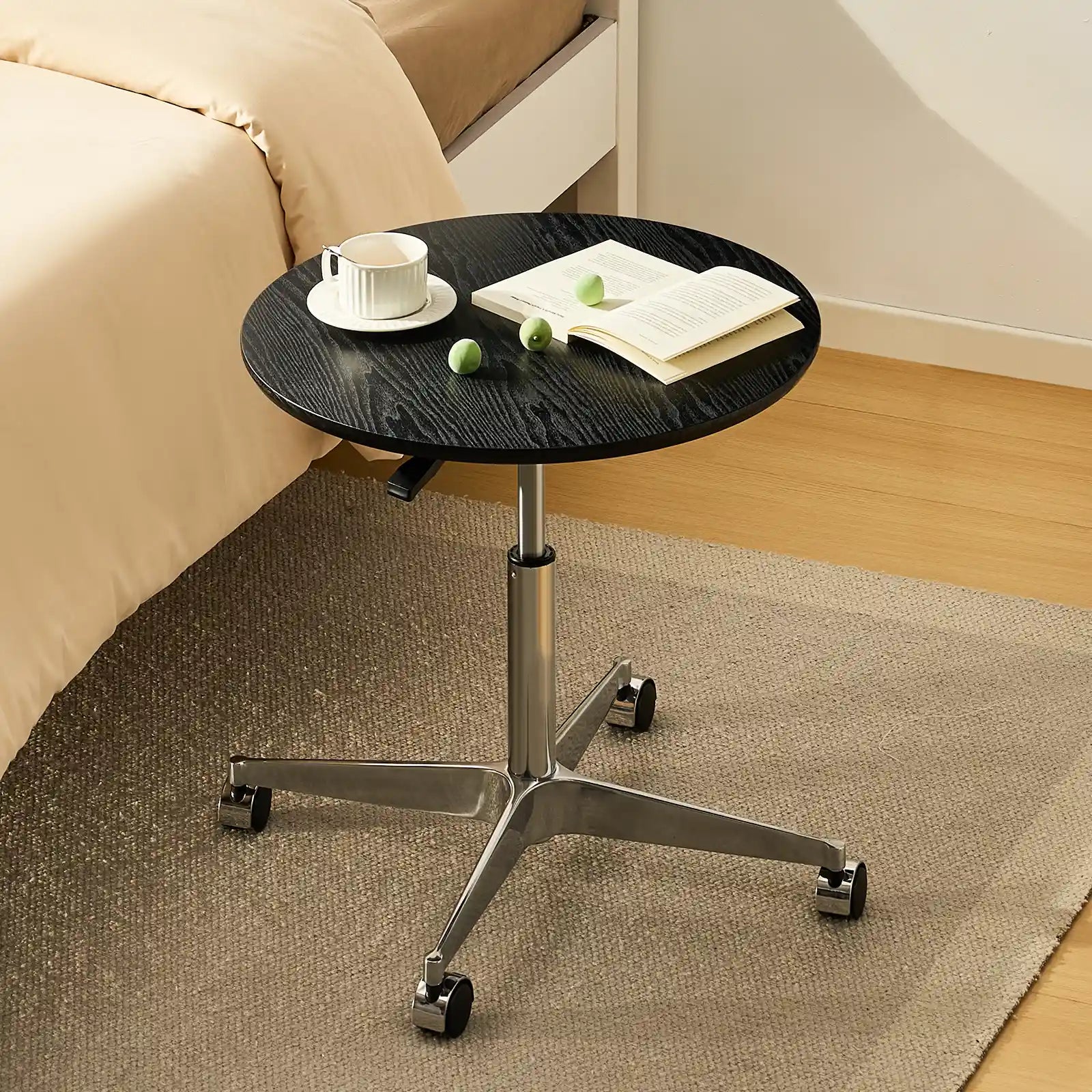 Vesna Round Side Table on Castors