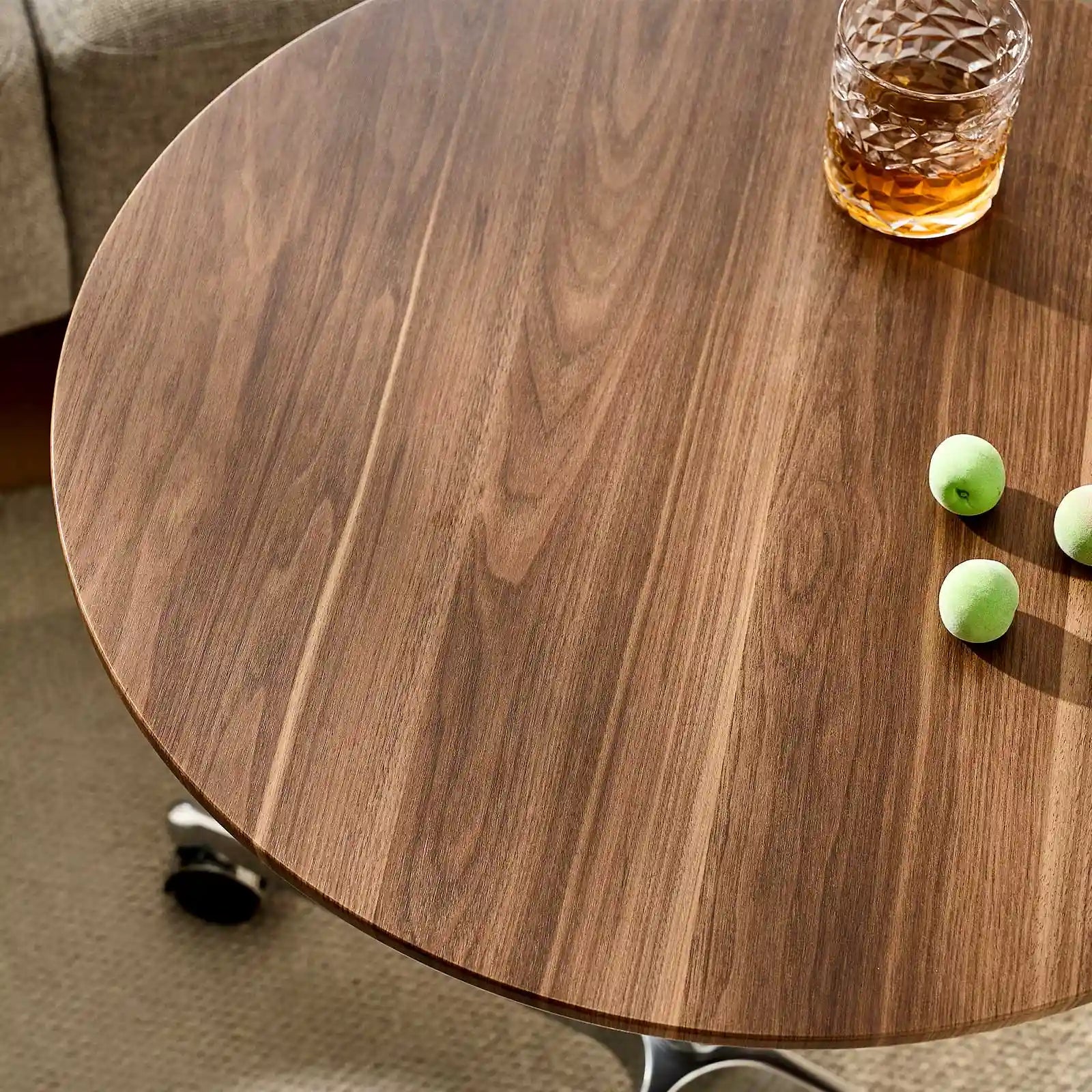 Vesna Round Side Table on Castors