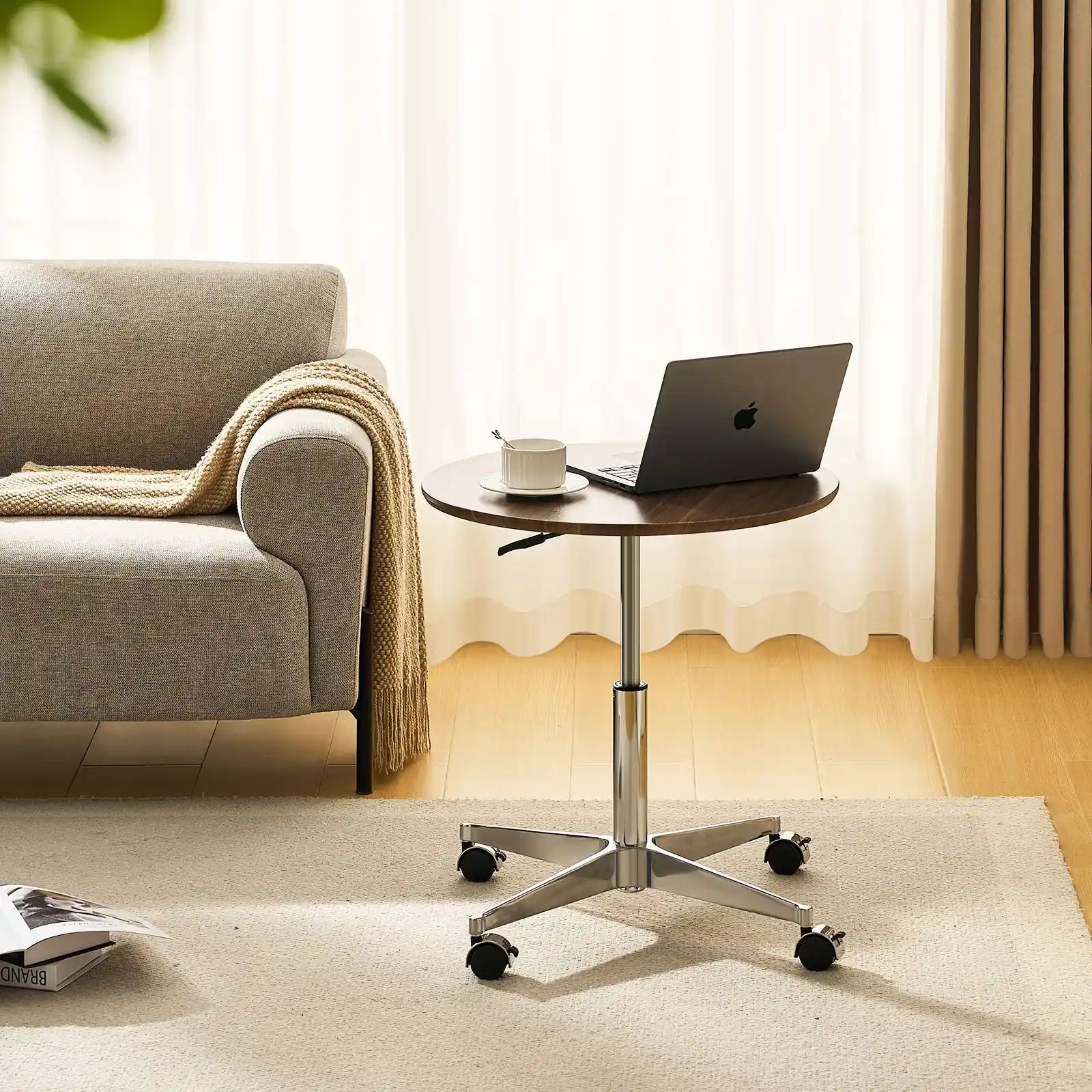 Vesna Round Side Table on Castors