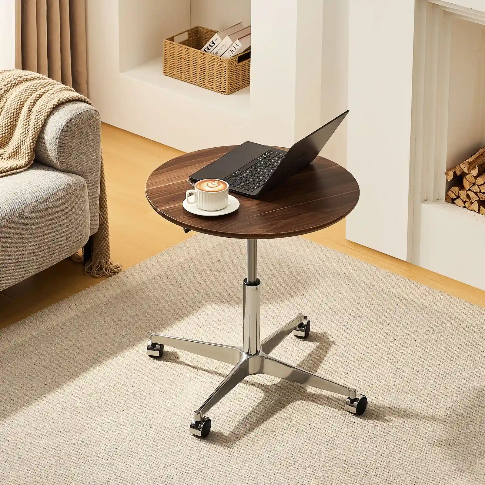 Vesna Round Side Table on Castors