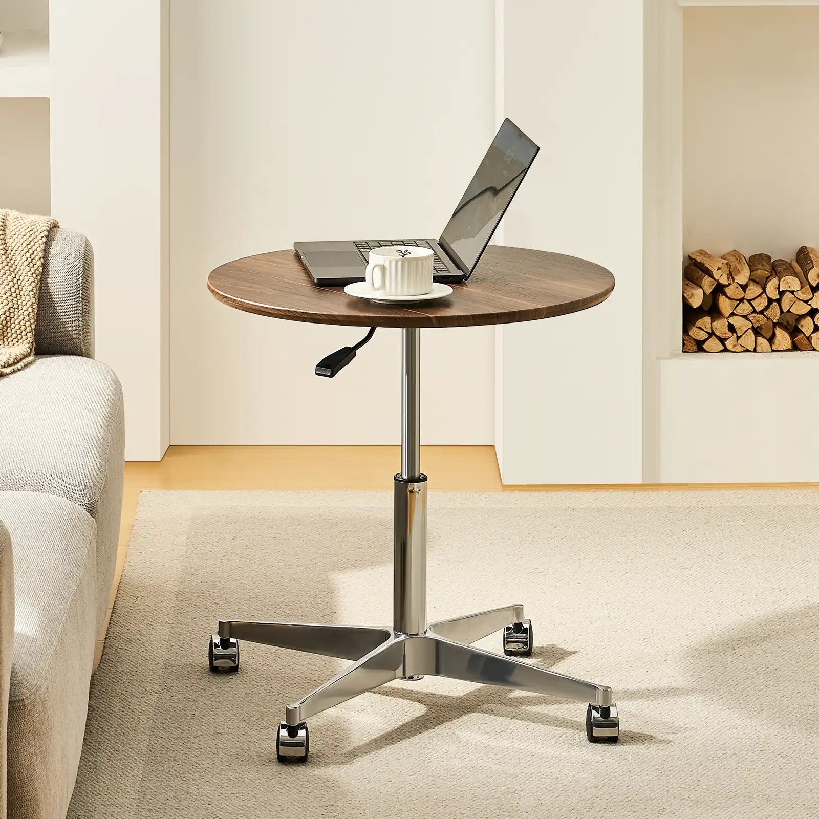 Vesna Round Side Table on Castors