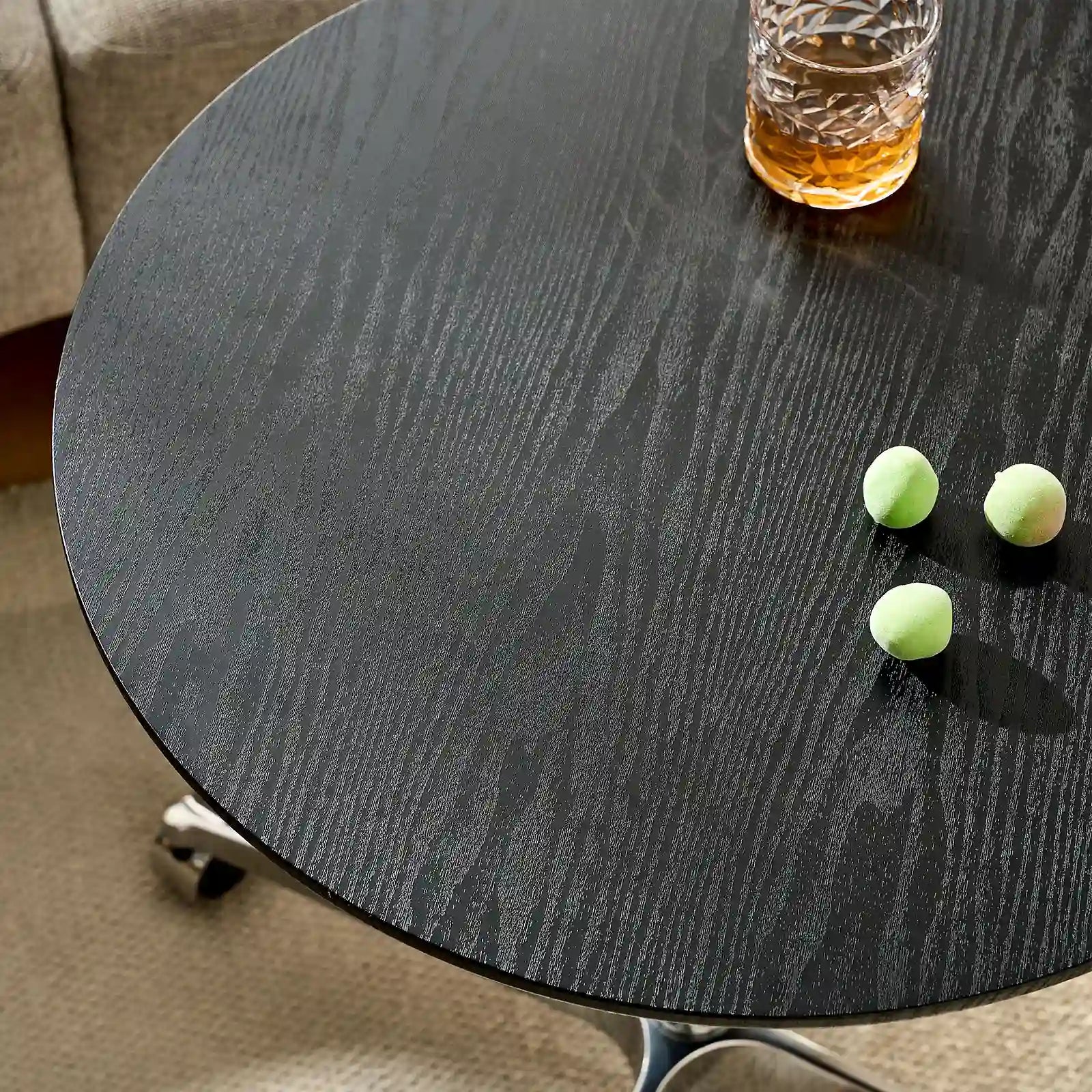Vesna Round Side Table on Castors