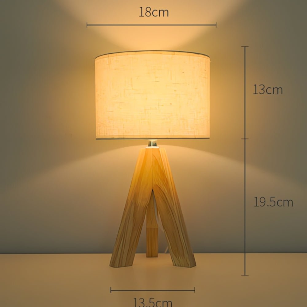 Wooden Tripod USB Lamp