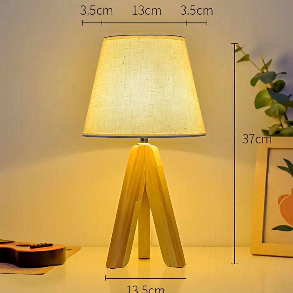 Wooden Tripod USB Lamp