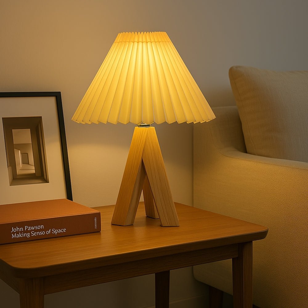Wooden Tripod USB Lamp
