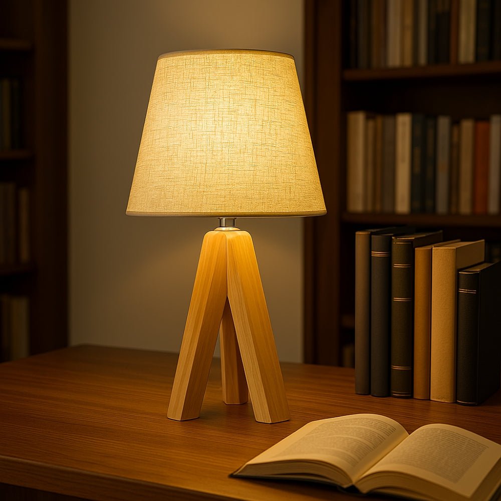 Wooden Tripod USB Lamp