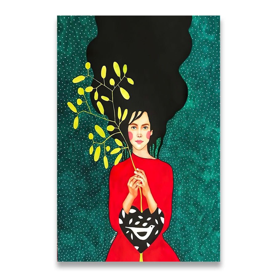 Nordic Abstract Woman Canvas