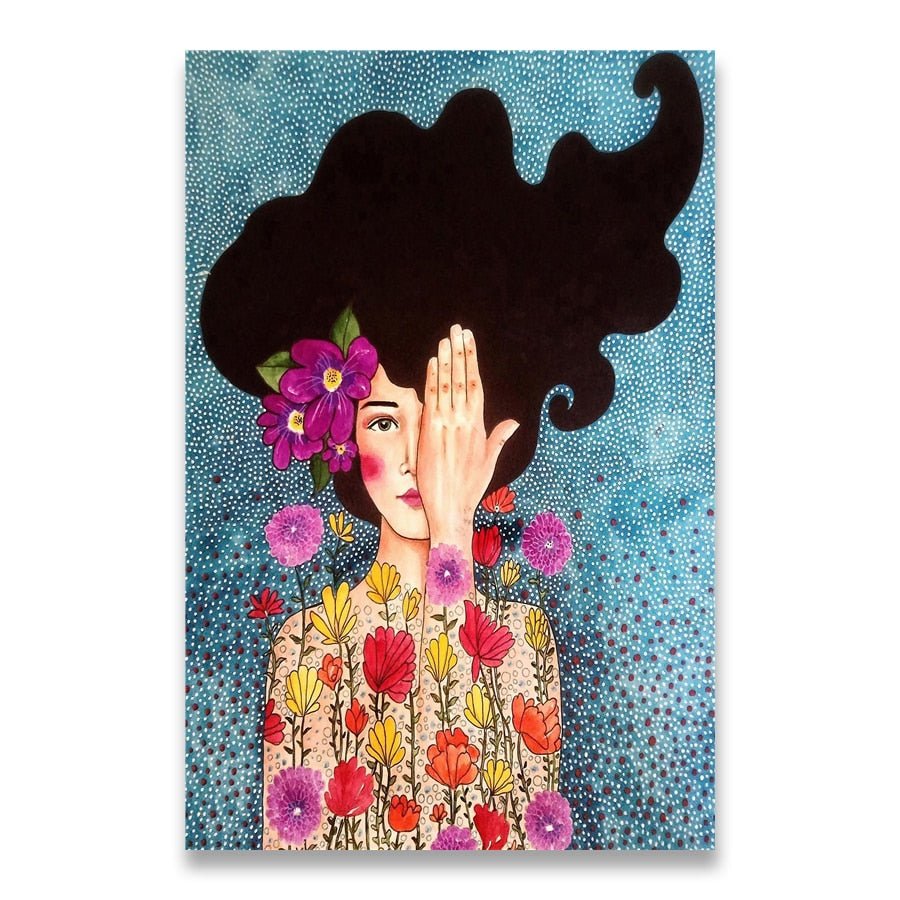 Nordic Abstract Woman Canvas