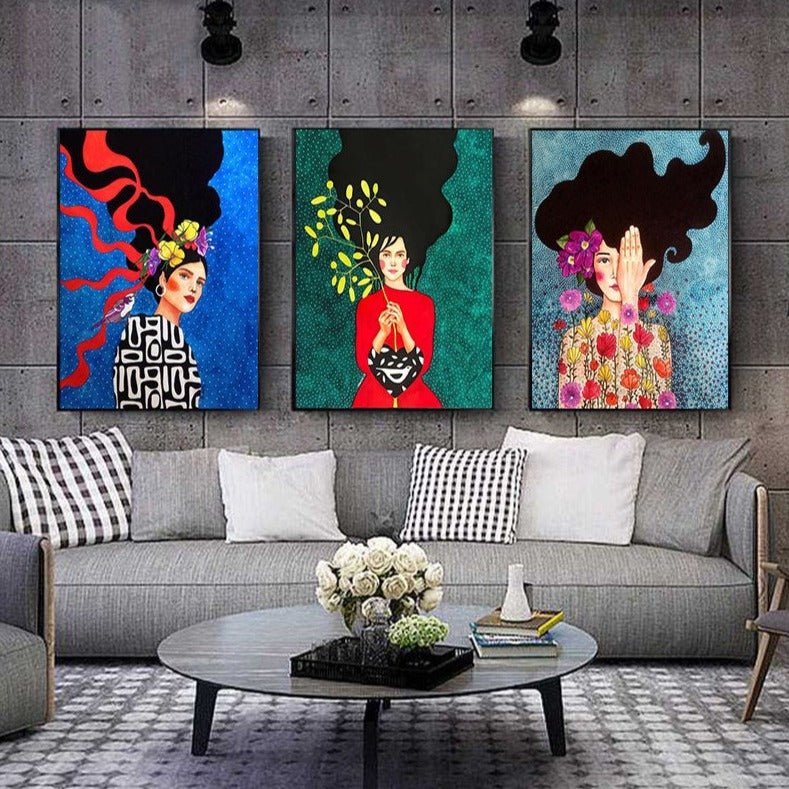 Nordic Abstract Woman Canvas