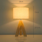 Wooden Tripod USB Lamp